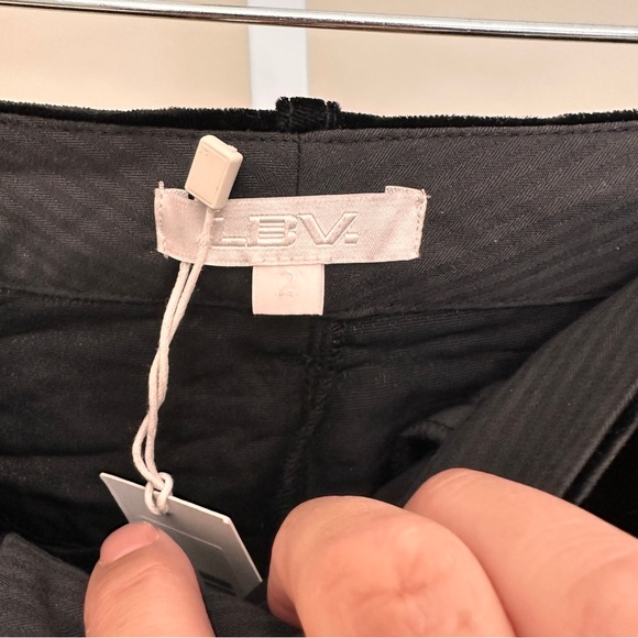 LBV Velvet BLACK  Wide Leg Pants SIZE 2 NWT - Picture 4 of 6